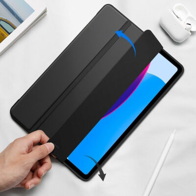 Tri-Fold Flip Cover Δερματίνης / Σιλικόνης Μαύρο (iPad 2022 10.9'')